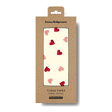 Woodmansterne pink hearts tissue paper 4 pack - British product