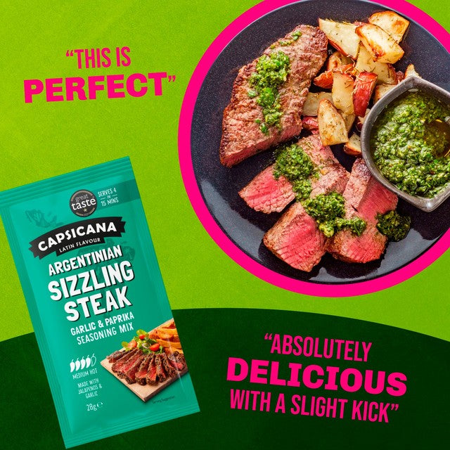 Capsicana Argentinian garlic and paprika fajita seasoning mix 28g - British product