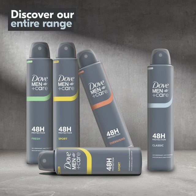 Dove Men+Care Classic Anti-Perspirant Deodorant Aerosol 200ml - British product