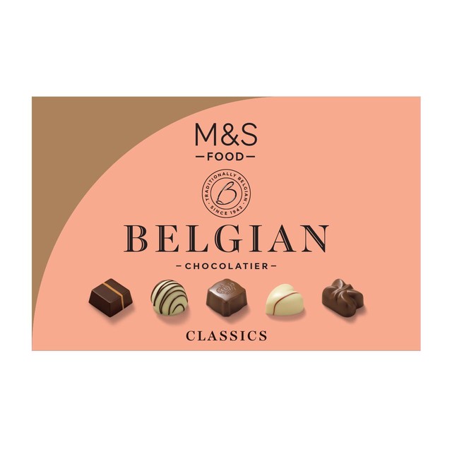 M&S Belgian Chocolate Classics Assortment Box 194g, imported from the UK