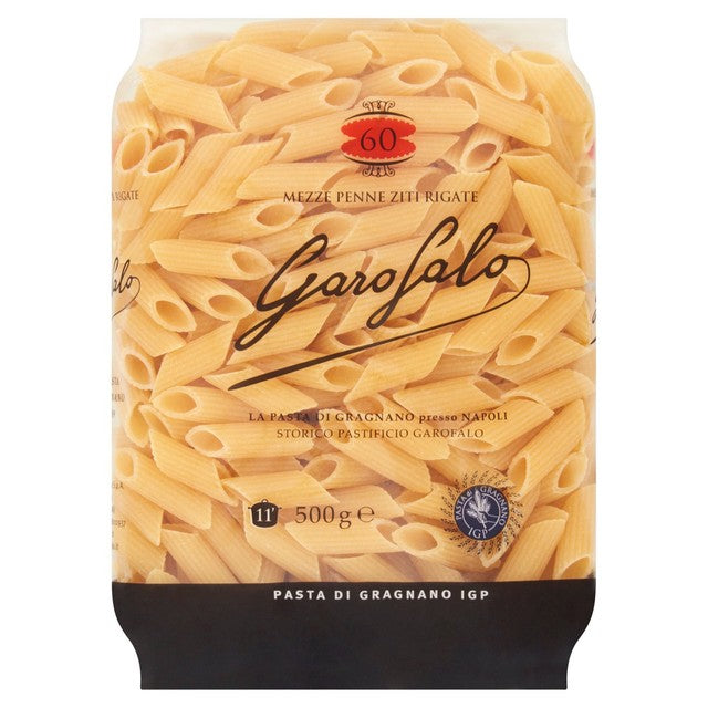 Garofalo Mezze Penne Rigate pasta 500g, UK version