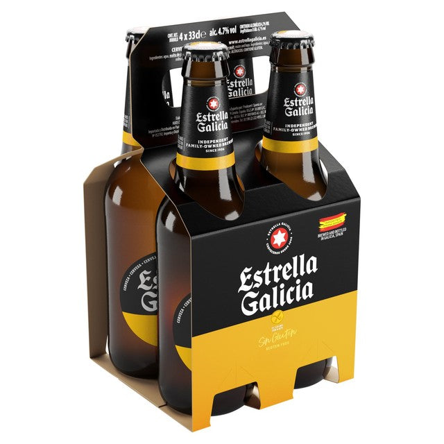 Estrella Galicia gluten free lager 5.5% bottles - British product