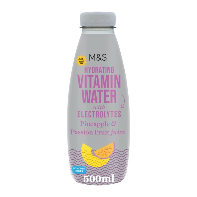 M&S hydrating pineapple and passionfruit vitamin water 500ml (British brand)