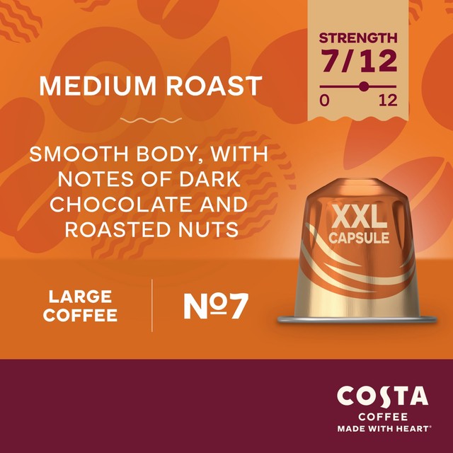 Costa Medium Roast XXL coffee capsules - British product