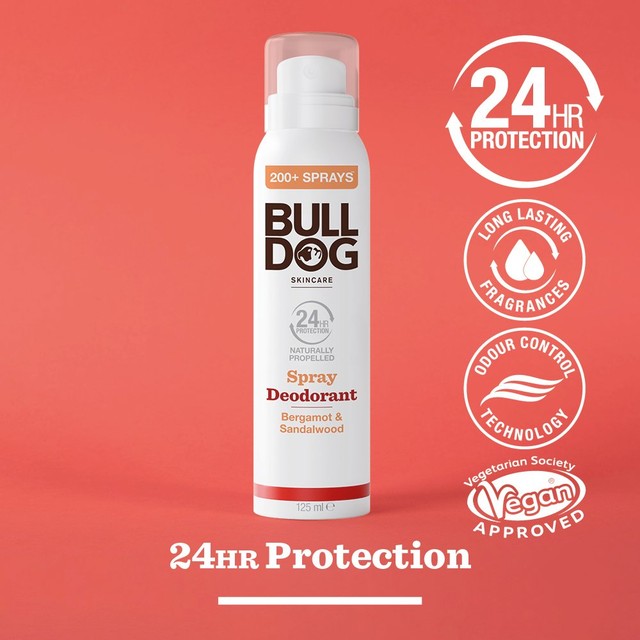 Bulldog Bergamot & Sandalwood deodorant spray - British product