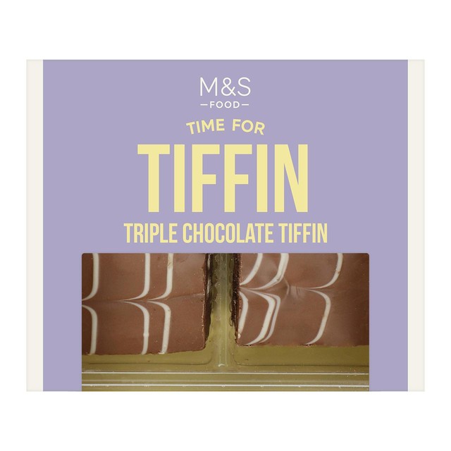 M&S Triple Chocolate Tiffin 4 x 55g, imported from the UK