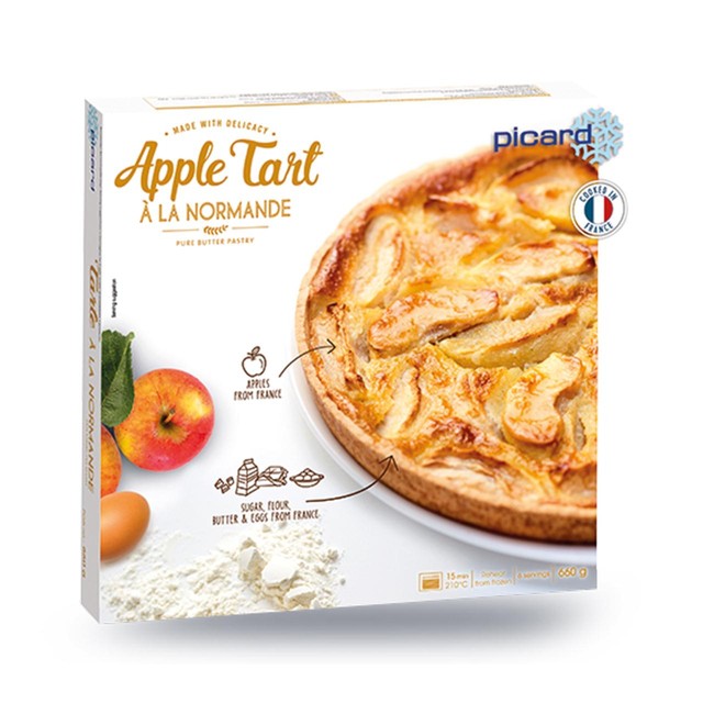 Picard apple tart A La Normande 660g, imported from the UK