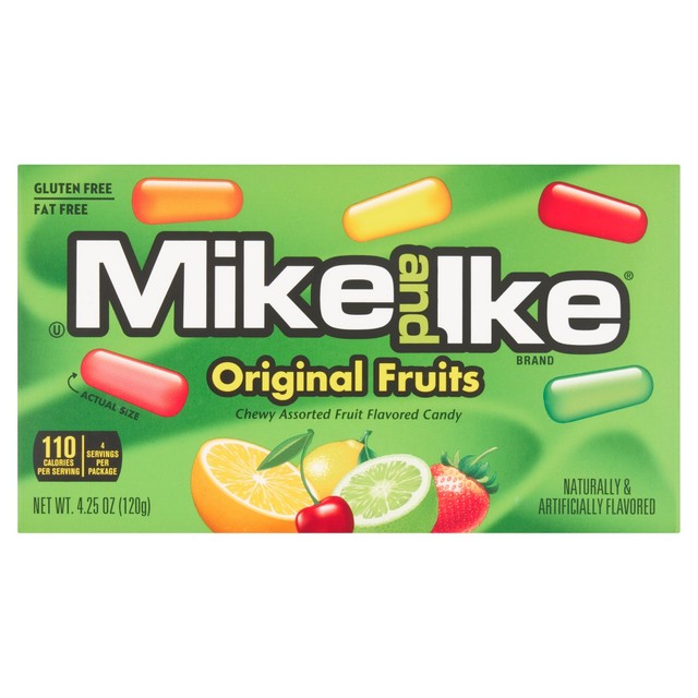 Mike & Ike assorted fruit flavored chewy sweets 120g, imported from the UK