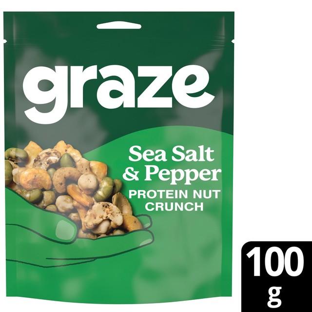 Graze sea salt and pepper protein nut and veg snack 100g, UK version