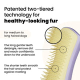 Tangle Teezer small dog grooming brush lilac yellow, imported from the UK