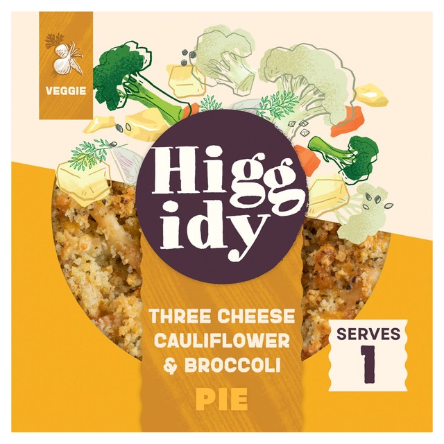 Higgidy Three Cheese Cauliflower & Broccoli Pie 200g, UK version