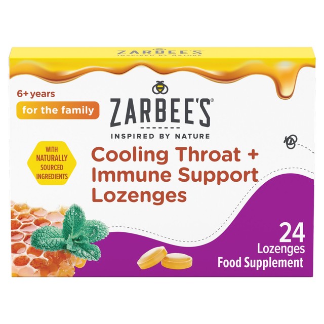 Zarbee's Cooling Throat Lozenge 24 Lozenges (British brand)