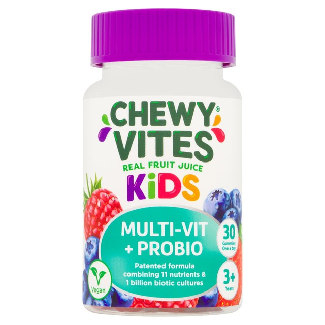 Chewy Vites kids multivitamin probiotic gummies fruit flavoured 30 gummies - British product