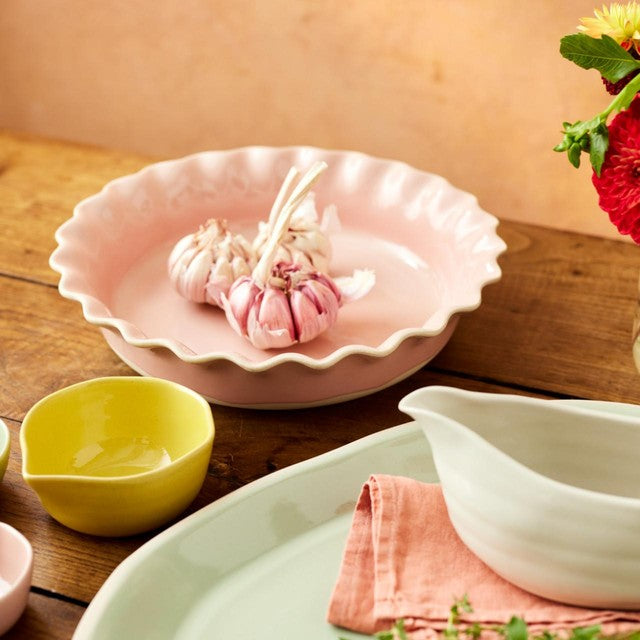 Jamie Oliver pink stoneware pie dish 28cm, UK version