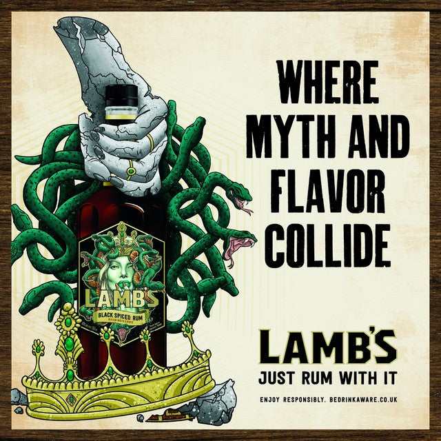 Lamb's Black Spiced Rum 70cl, UK version