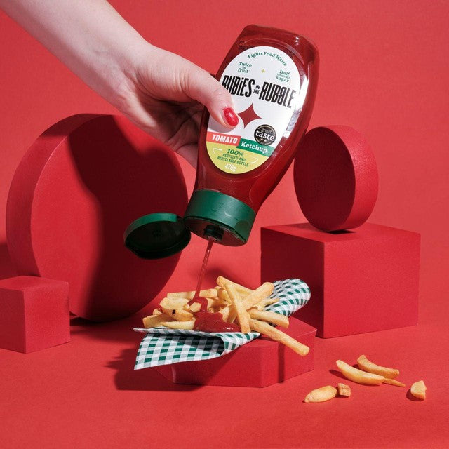 Rubies in the Rubble tomato ketchup squeezy 485g, imported from the UK