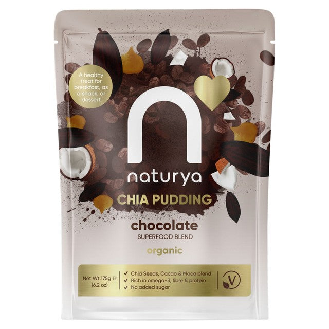 Naturya organic chocolate chia pudding blend 175g, imported from the UK