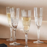 M&S Adeline Crystal Champagne Flutes Set 4, imported from the UK