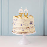 Talking Tables number 9 gold large candle (British brand)
