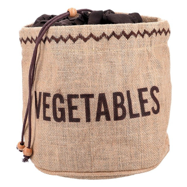 Natural Elements Vegetable Jute Sack 21cm x 21cm x 20cm, imported from the UK