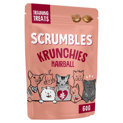 M&S Scrumbles Anti Hairball Krunchies Cat Treats 60g- Buy online at McGrocer