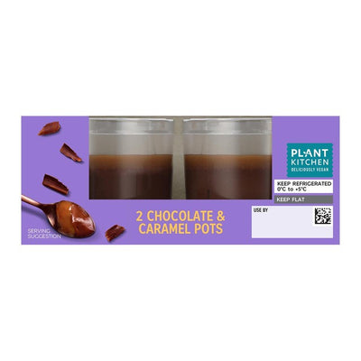 M&S M&S Vegan Chocolate & Caramel Dessert Pots 184g- Buy online at McGrocer