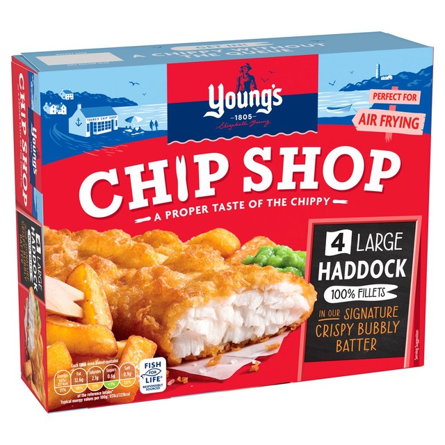 Young's large battered haddock fillets 440g (British brand)