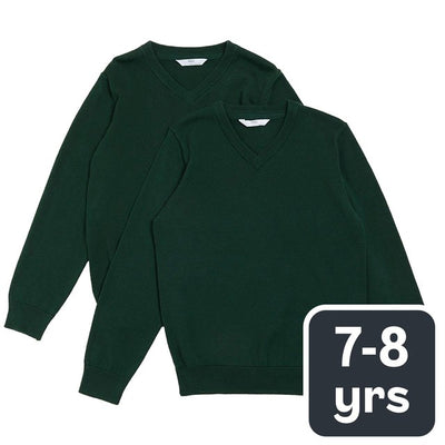 Pull enfant unisexe en coton M&S Lot de 2 avec technologie Staynew Pull en coton taille 7-8 ans