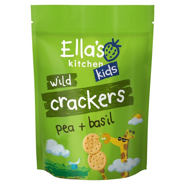 Ella's Kitchen organic pea and basil crackers bag (British brand)