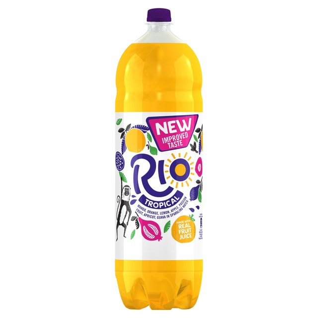 Rio Tropical sparkling fruit juice drink 2L, imported from the UK