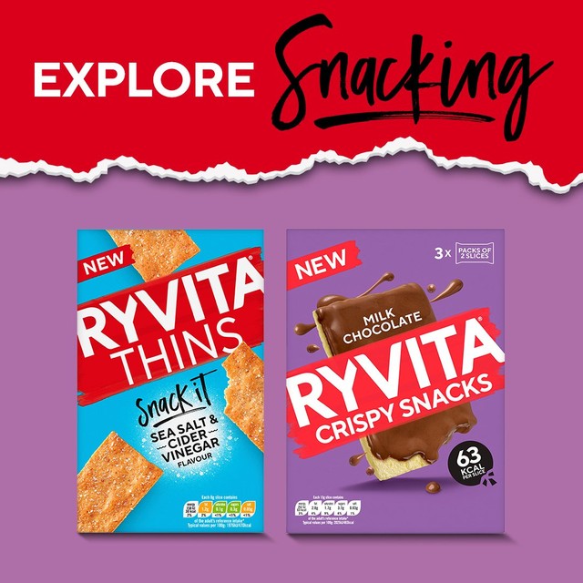 Ryvita Fruit Crunch Currant Seed & Oat Crispbread 200g, imported from the UK