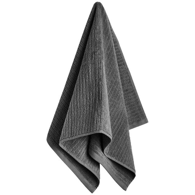 M&S Cotton Quick Dry Face Towels Charcoal Pack of 2, imported from the UK
