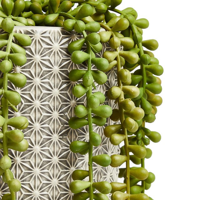 M&S artificial string of pearls plant in ceramic pot, imported from the UK