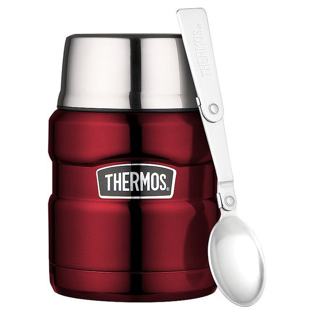 Thermos Stainless King Food Flask Red 470ml (British brand)