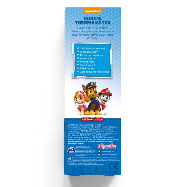 Jellyworks Paw Patrol digital thermometer, imported from the UK
