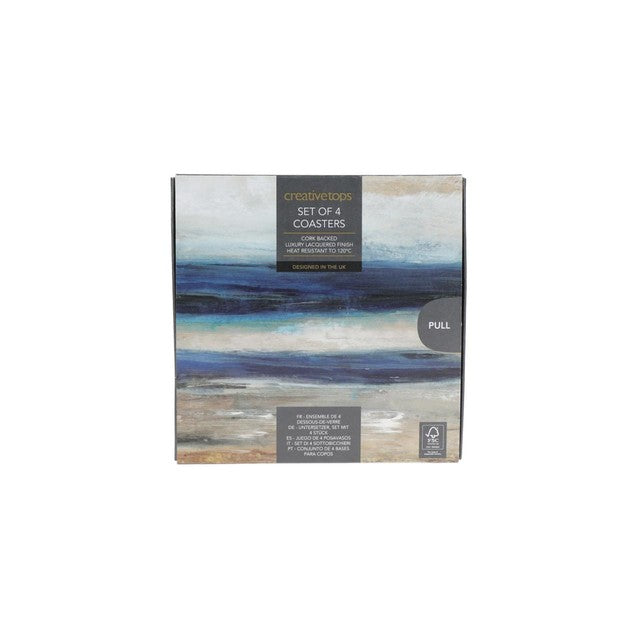 Creative Tops blue abstract coasters 10.5cm - British product