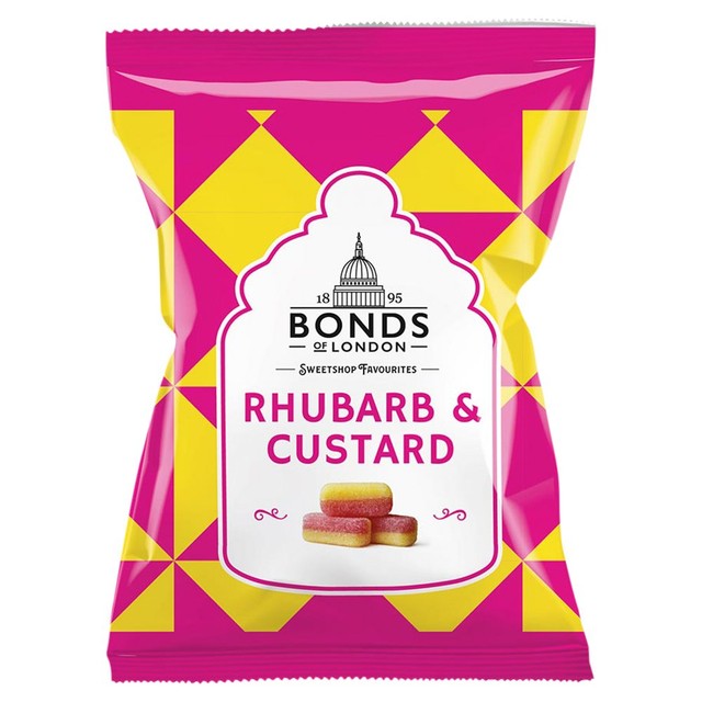 Bonds of London rhubarb and custard boiled sweets 130g - British product