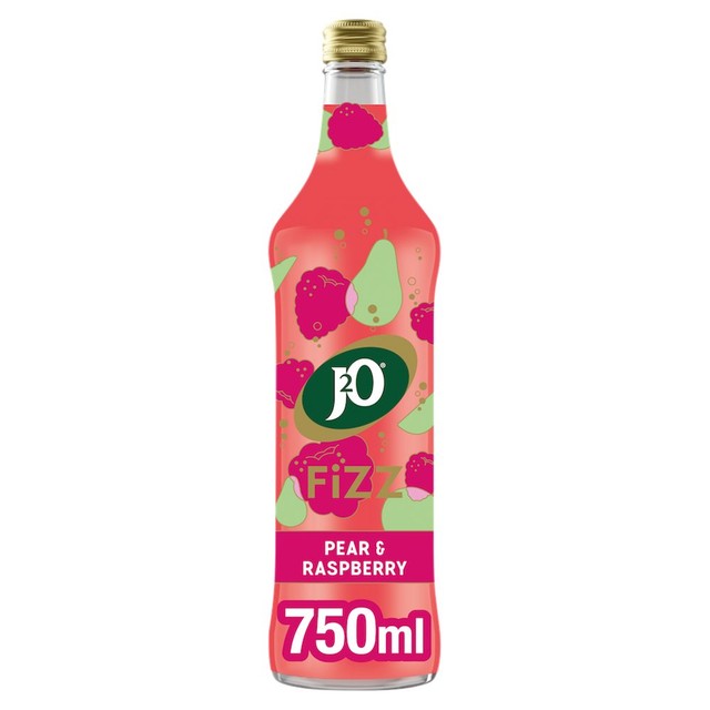 J2O Fizz pear and raspberry carbonated soft drink 750ml, UK version