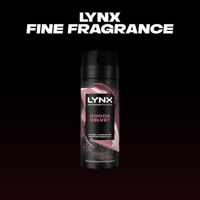 Lynx Cocoa Velvet men's deodorant body spray 150ml, UK version