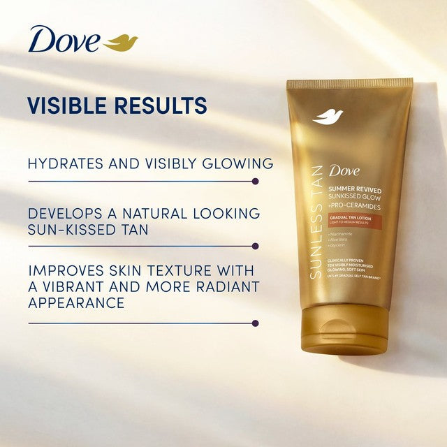 Dove fair-medium gradual self-tan cream 75ml - British product