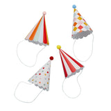 Hootyballoo party hats with pom poms - British product