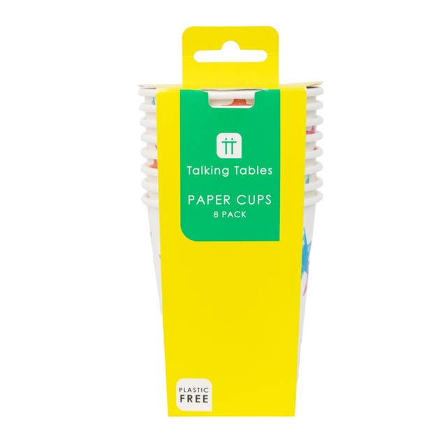 Talking Tables star design paper cups 8 pack (British brand)