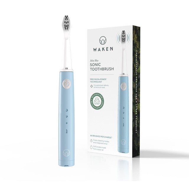 Waken Rechargeable Sonic Toothbrush Mint Blue (British brand)
