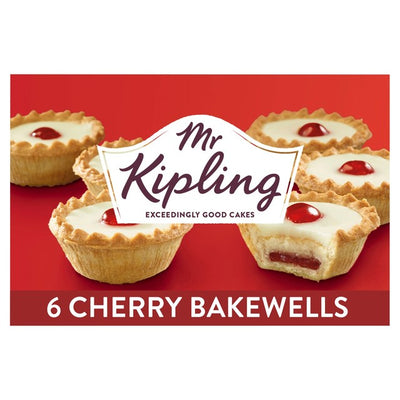 M&S Mr Kipling Cherry Bakewells 6-Pack Bakewell Tarts- Buy online at McGrocer