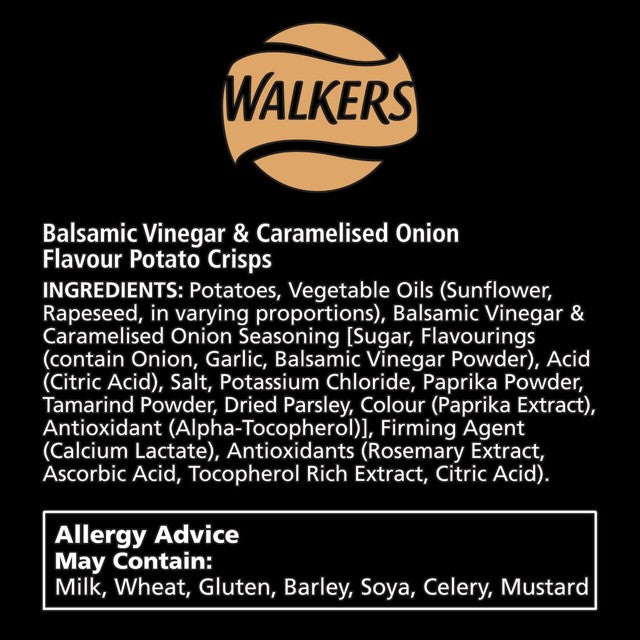 Sensations Balsamic Vinegar & Caramelised Onion Potato Crisps 150g (British brand)