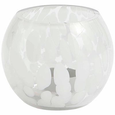 Bougeoir photophore en verre à confettis M&S Blanc Taille unique