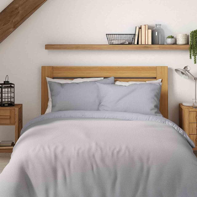M&S waffle bedding set double grey - British product