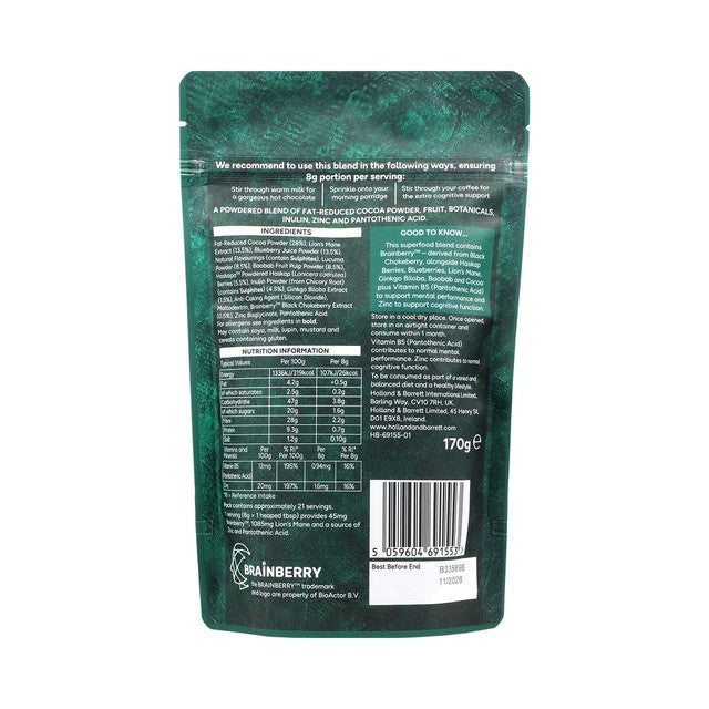 Holland & Barrett Brain Health Superfood Powder 150g, UK version
