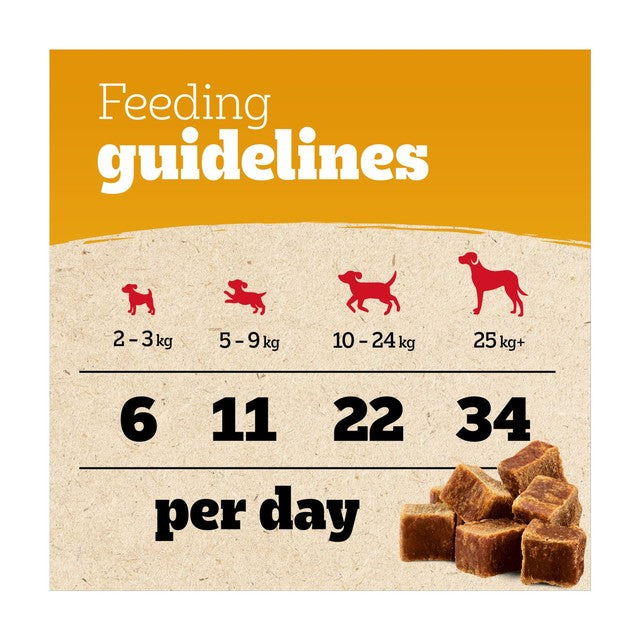 Pedigree Ranchos Chicken Cubes dog treats 70g, imported from the UK