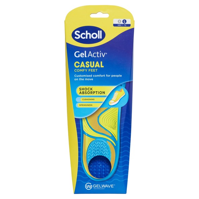 Scholl Gel Activ Casual shoe insoles large (British brand)